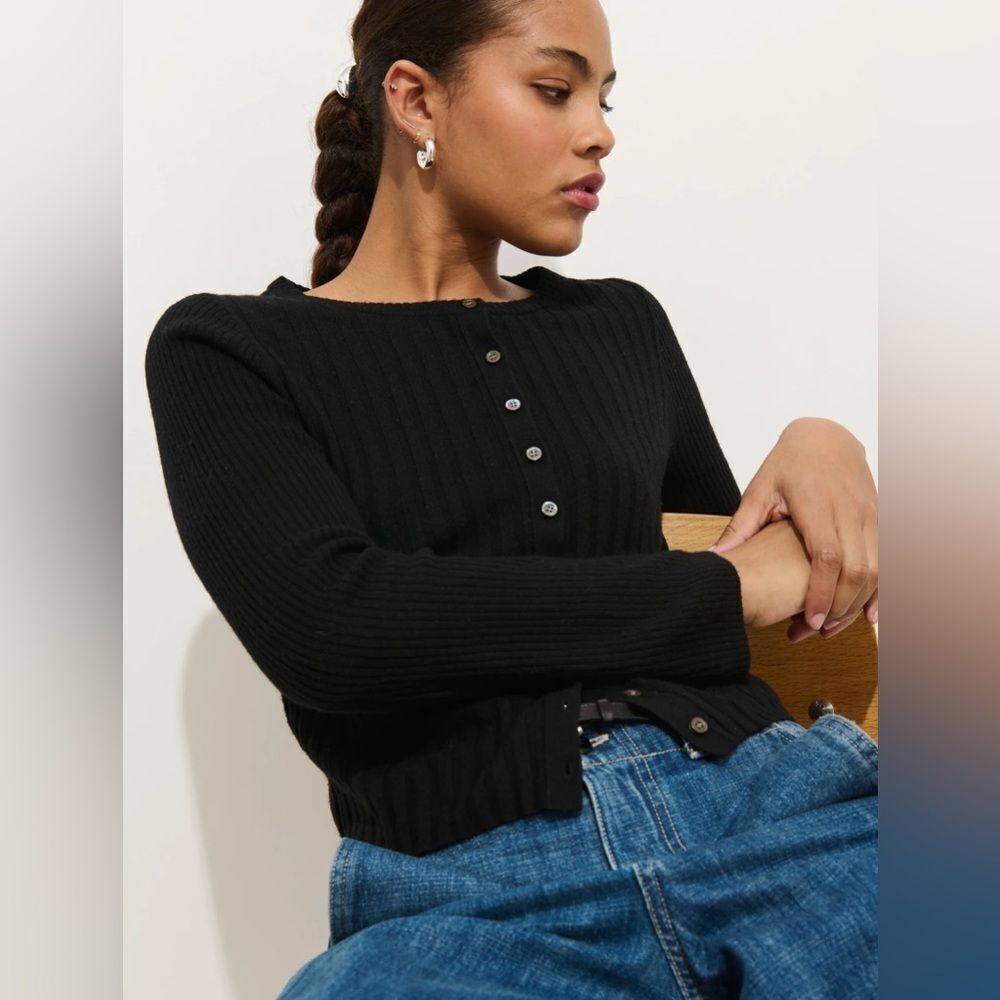 Alex Mill Kristin Ribbed Cardigan - Picture 4 of 5